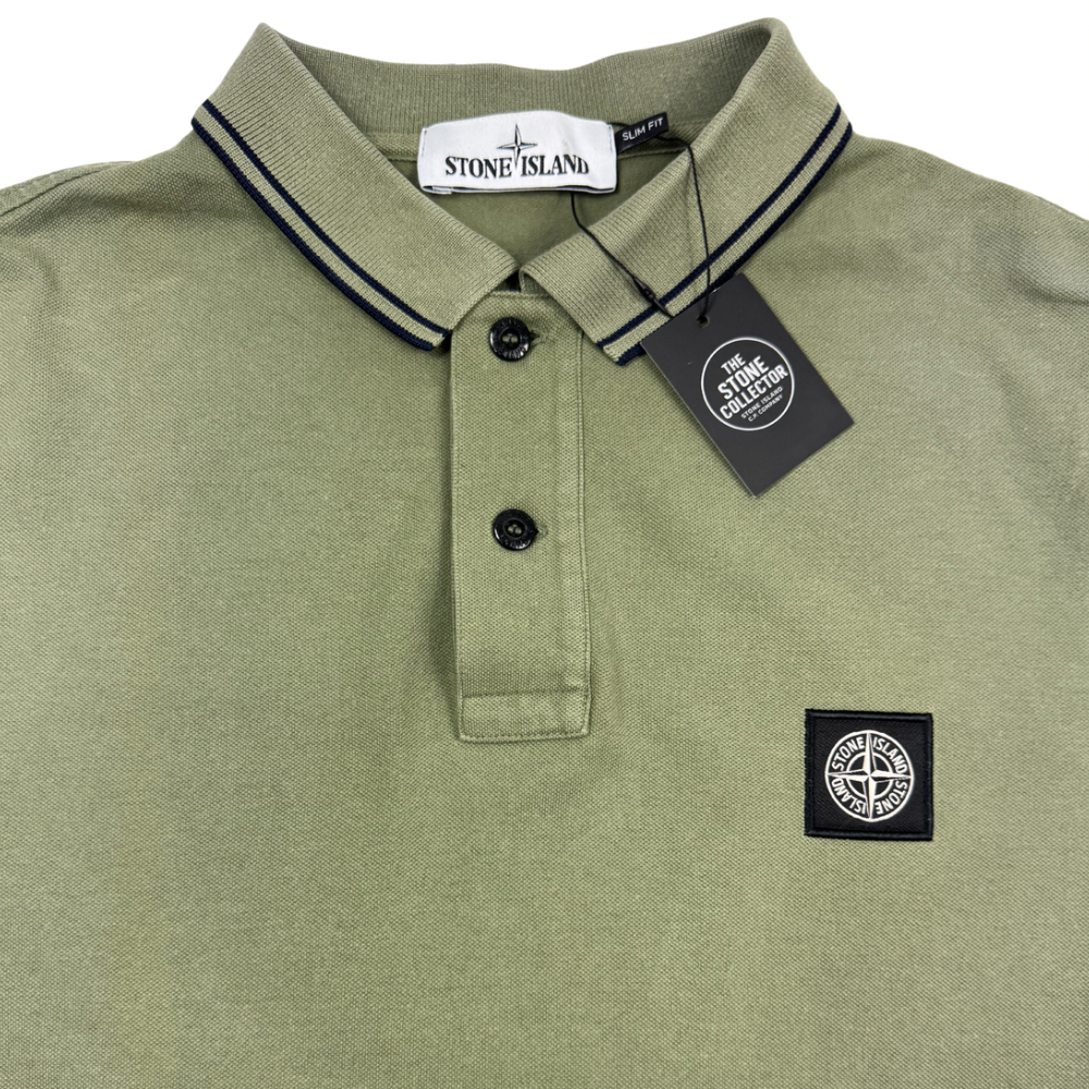 Polo Stone Island Verde manga corta - talla L