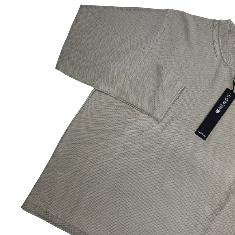 Jersey Stone Island Ghost cuello redondo arena - talla XL
