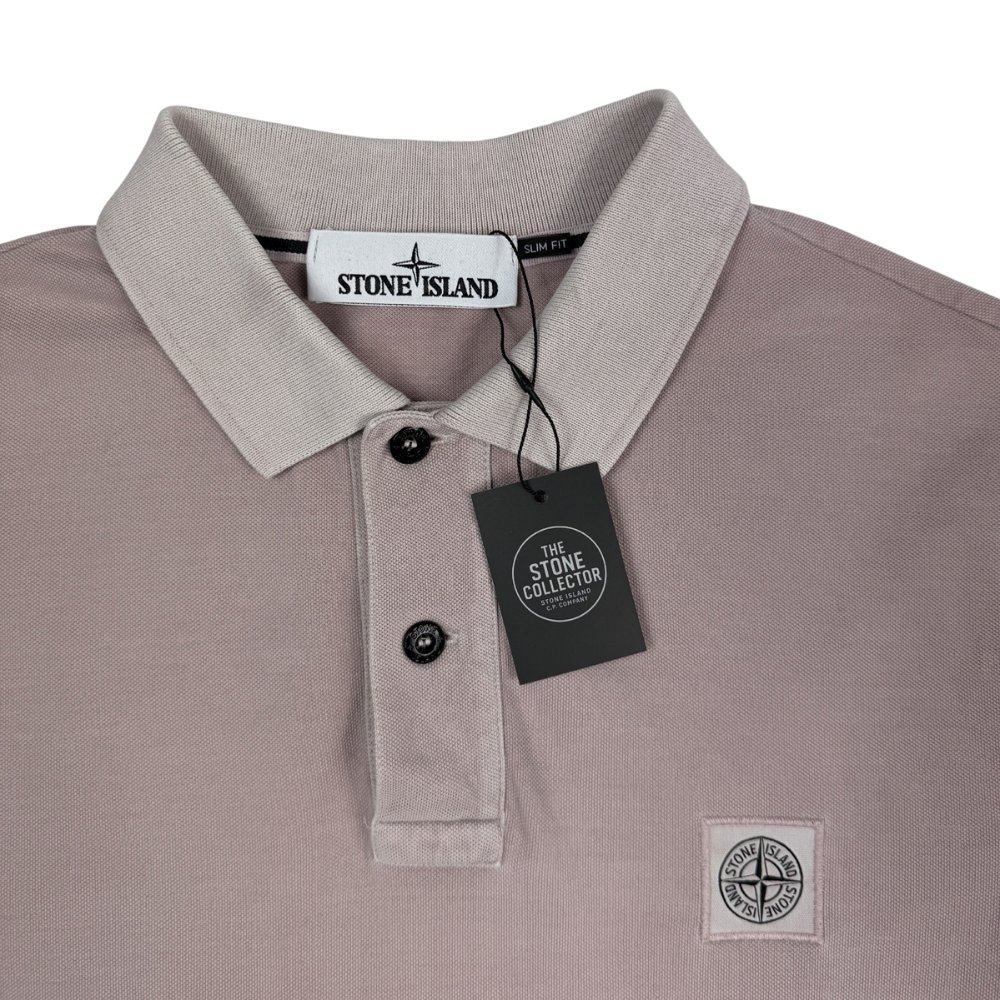 Polo Stone Island rosa manga corta - talla M