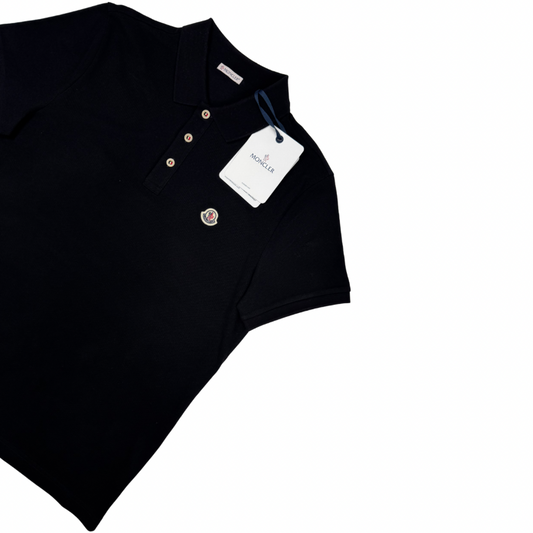 Polo Moncler negro manga corta - talla L