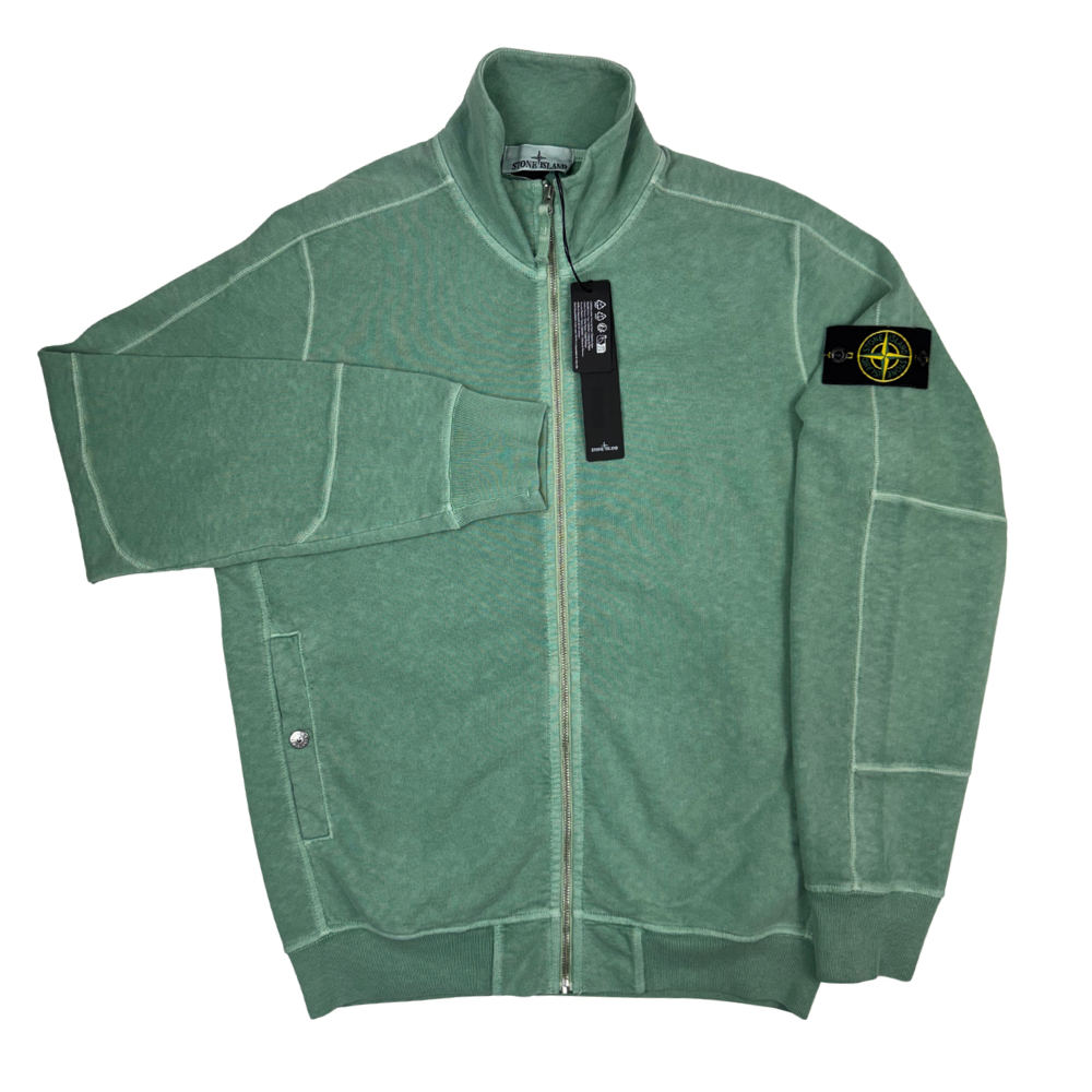 Sudadera con cremallera Stone Island verde agua - talla M/L