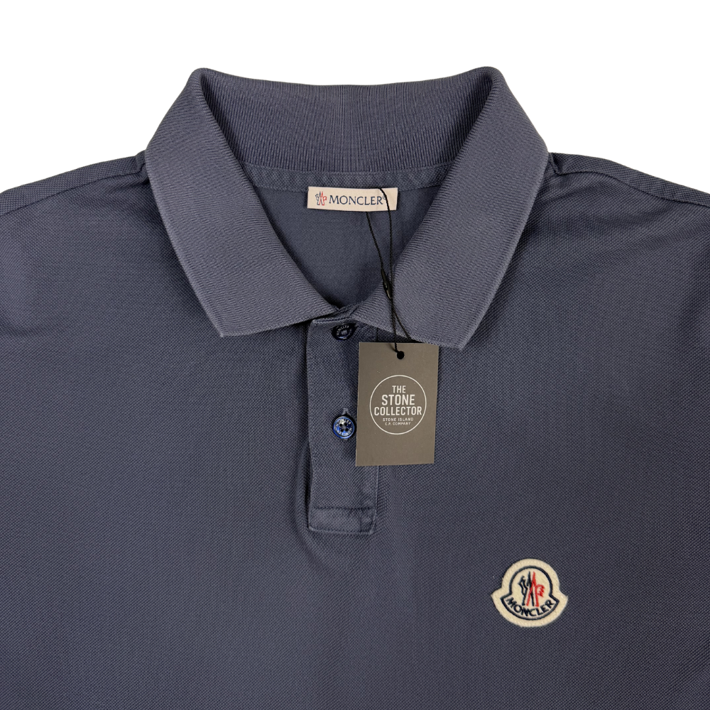 Polo moncler azul manga corta - talla M