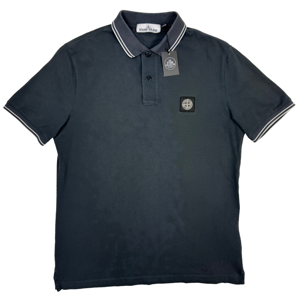 Polo Stone Island Gris oscuro manga corta - talla L