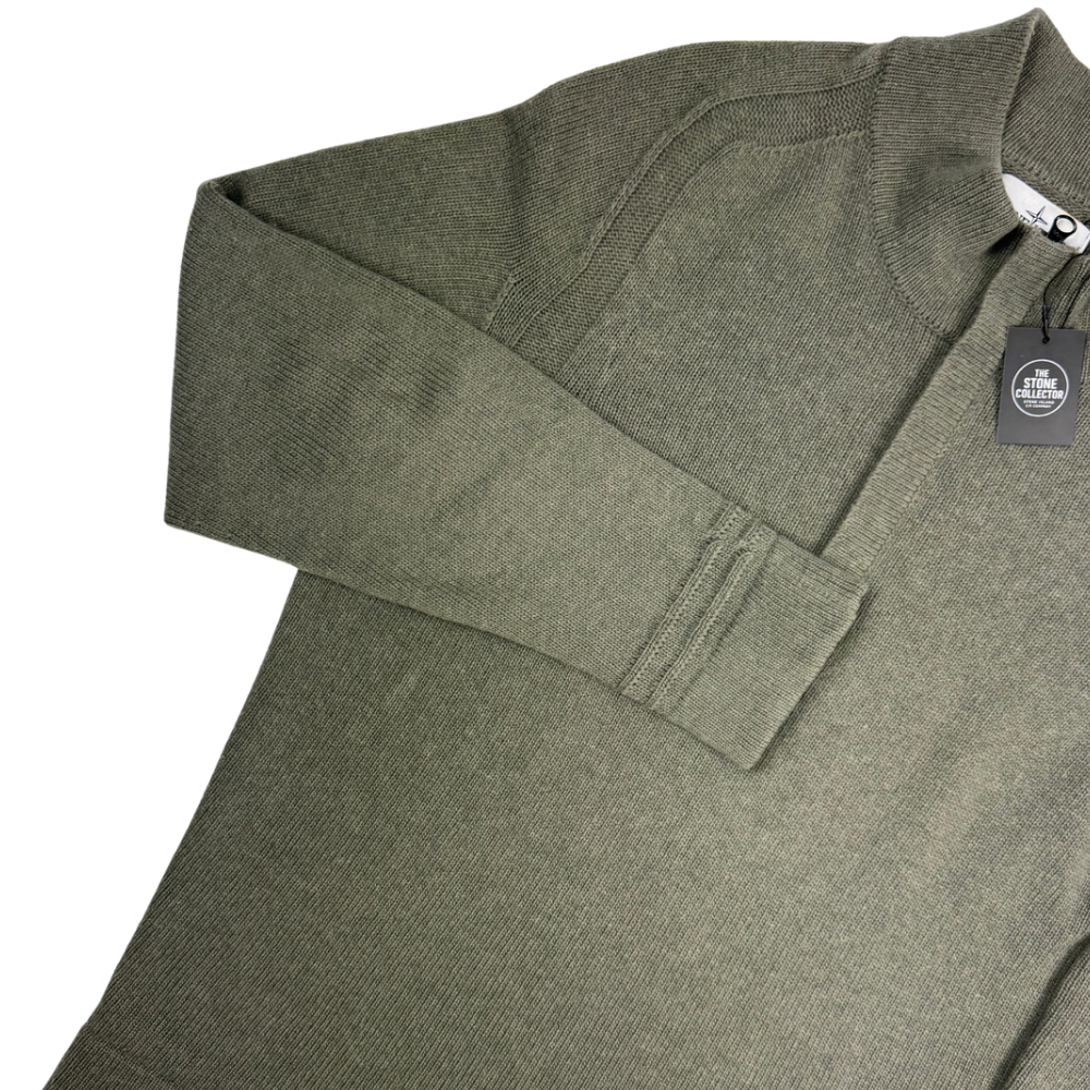 Jersey Half-Zip Stone Island Verde - talla L