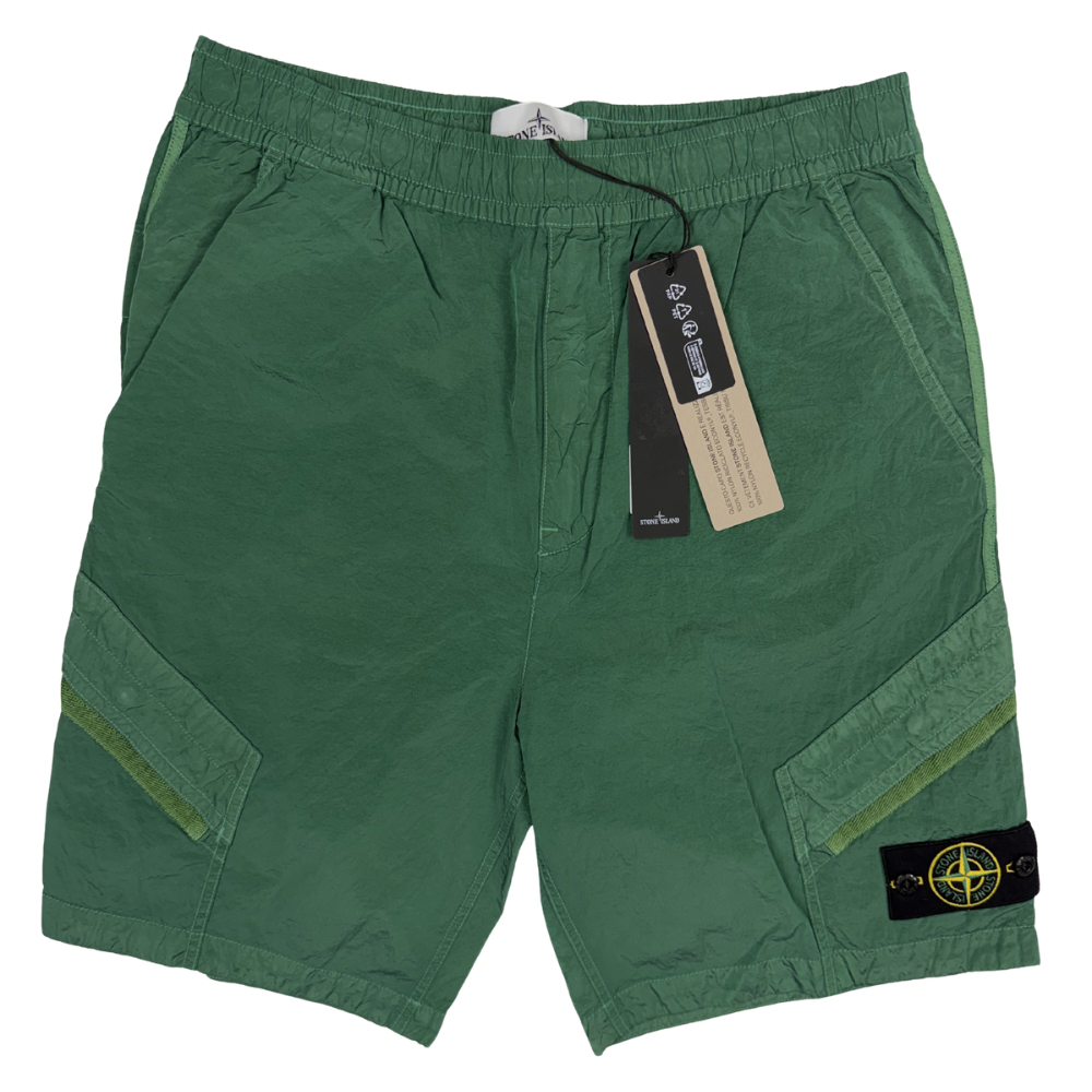 Pantalón Cargo Corto Stone Island Verde nylon metal - talla W/28 / W/30 / W/32