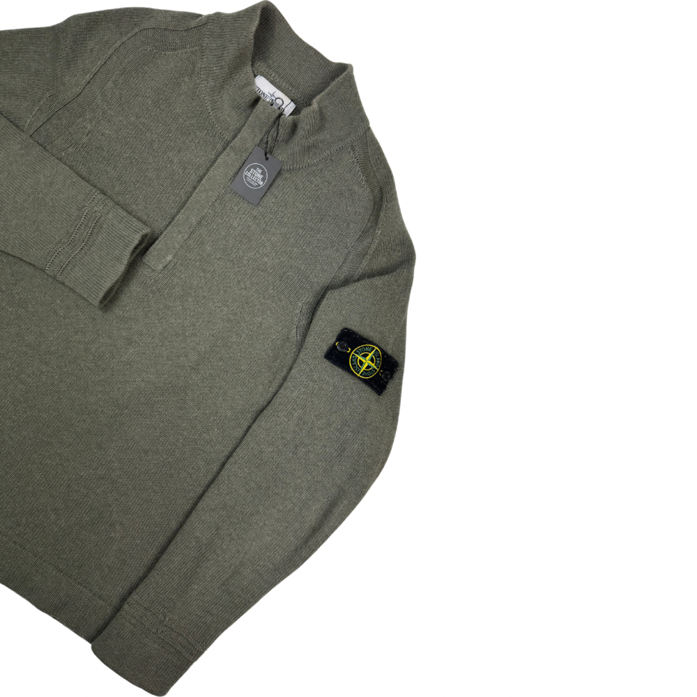 Jersey Half-Zip Stone Island Verde - talla L
