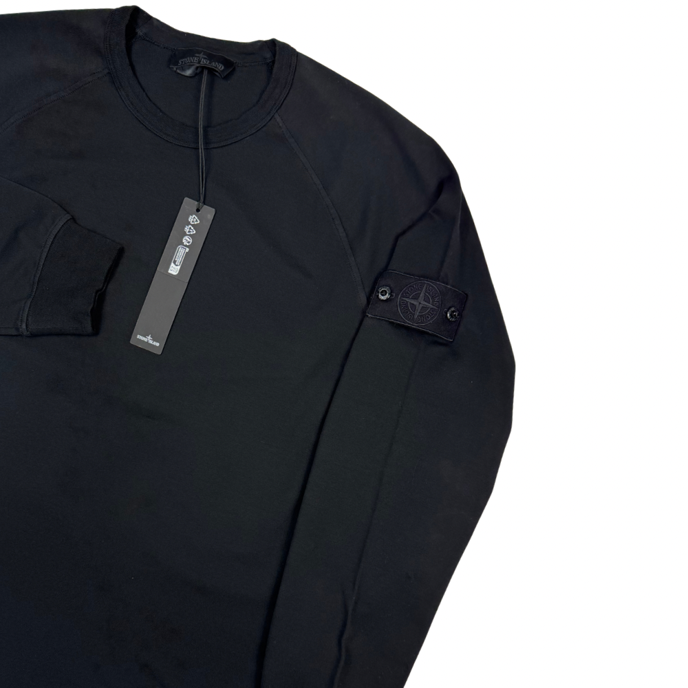 Sudadera Stone Island Ghost cuello redondo negro - talla XL