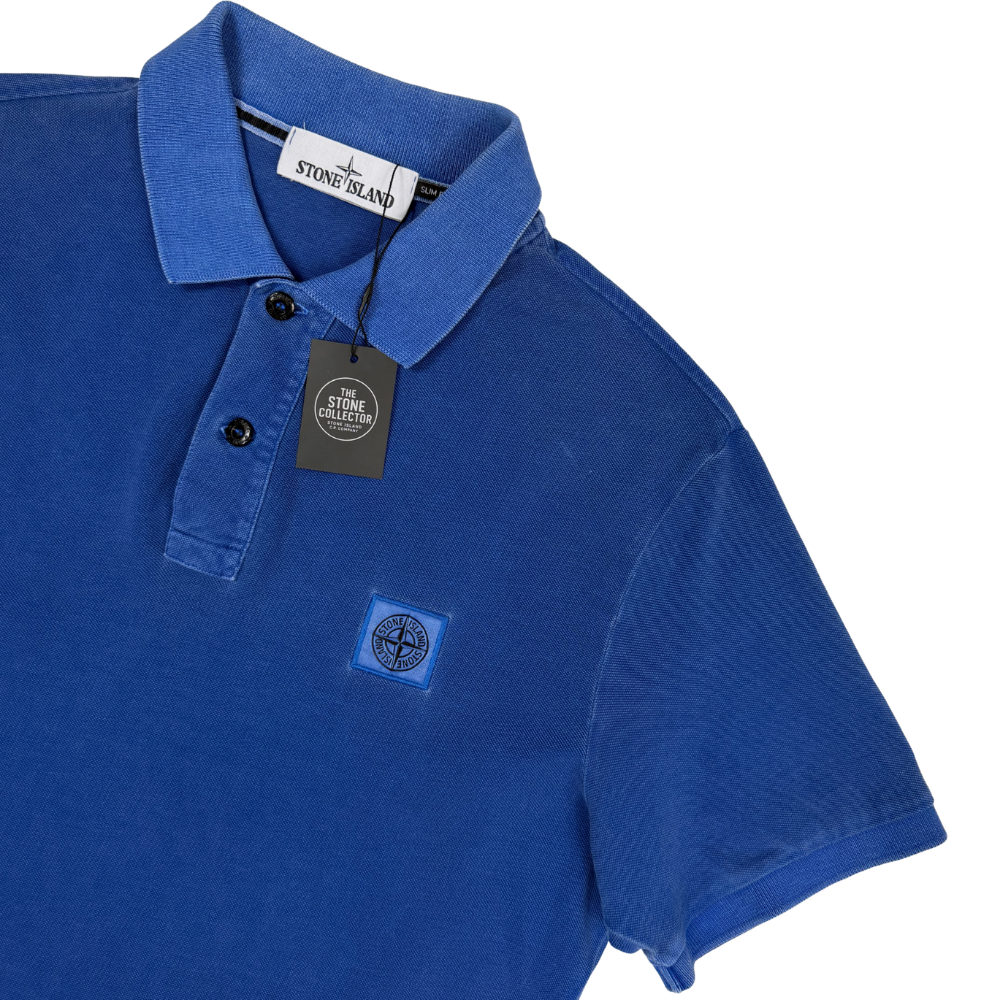 Polo Stone Island azul manga corta - talla L