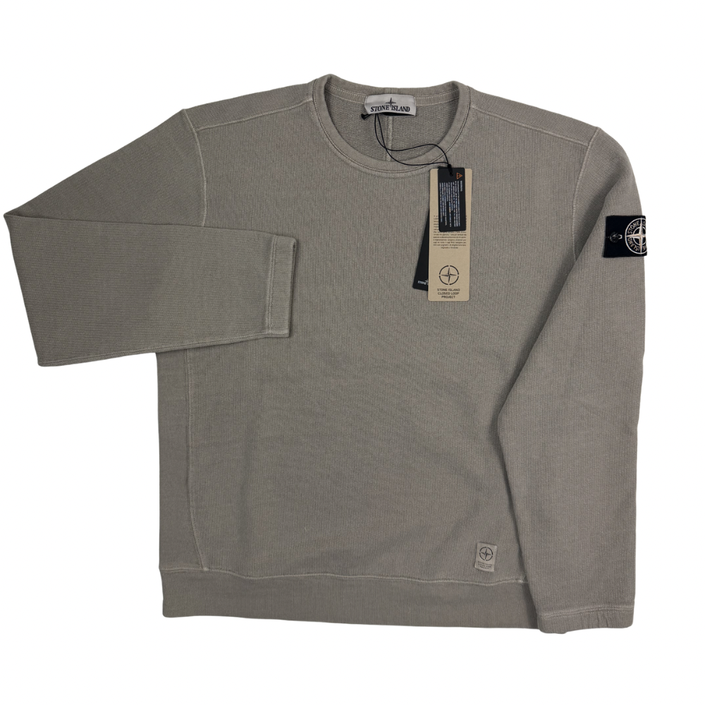 Sudadera Cuello Redondo Stone Island Closed Loop Project Gris - talla S