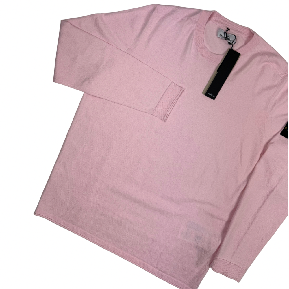 Jersey Stone Island cuello redondo rosa - talla 2XL