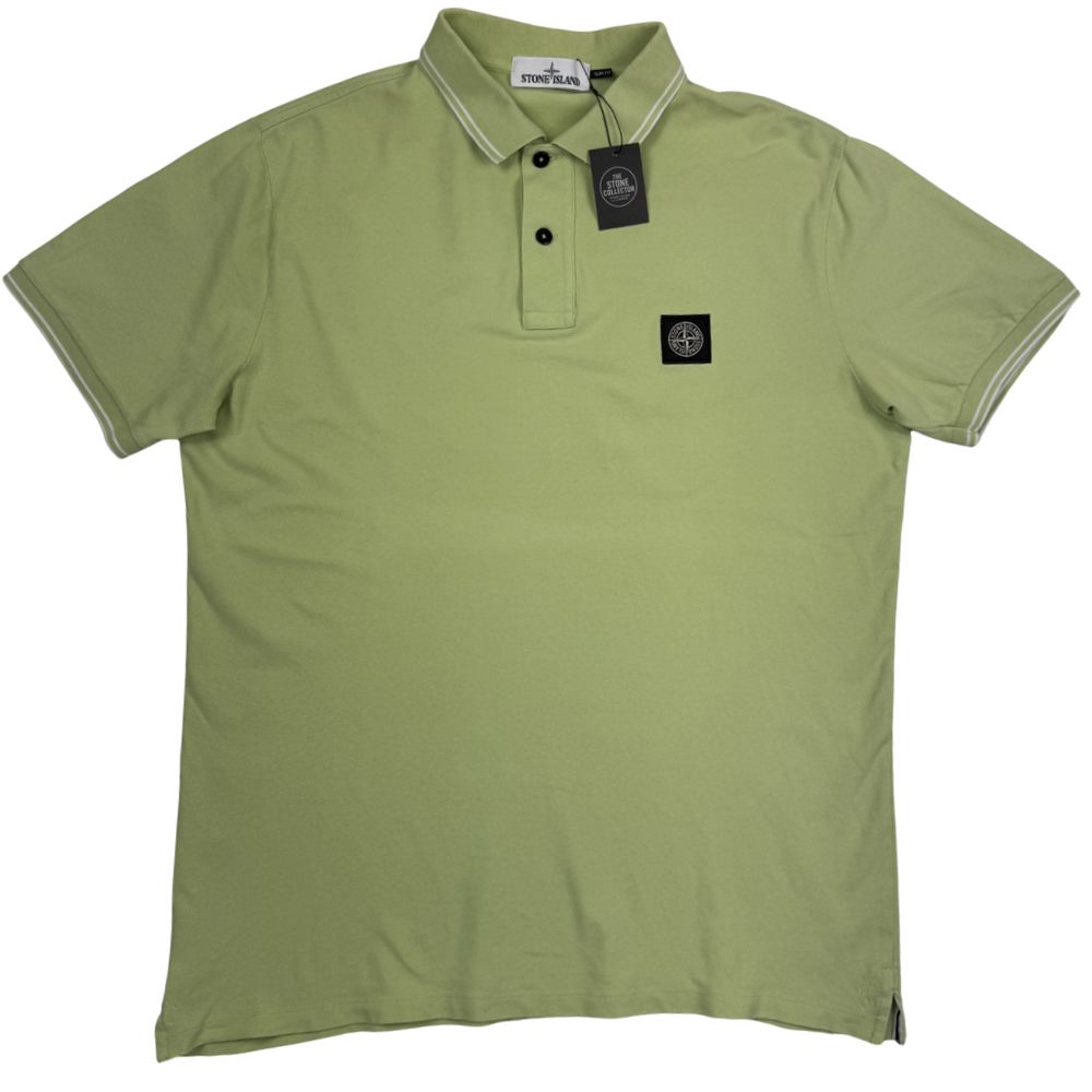 Polo Stone Island verde manga corta - talla XXL