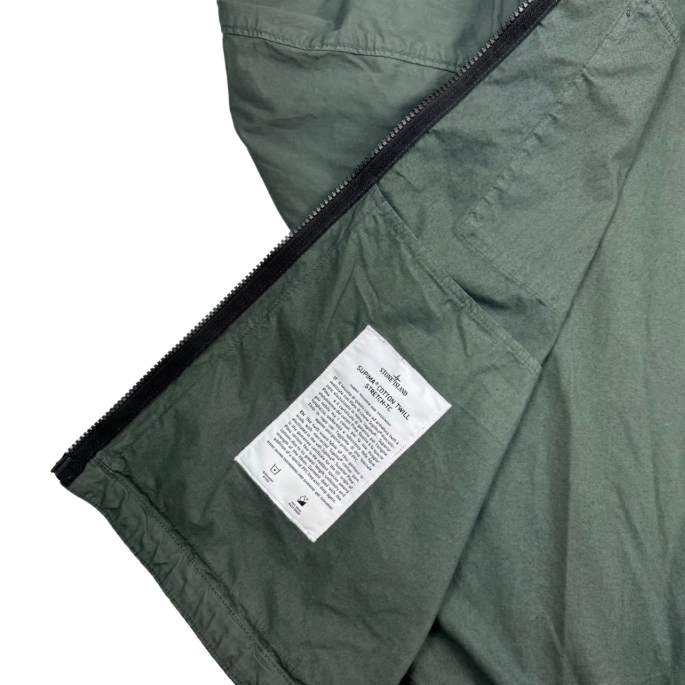 Chaqueta Stone Island Supima Cotton Twill Stretch-TC Verde militar - talla 2XL