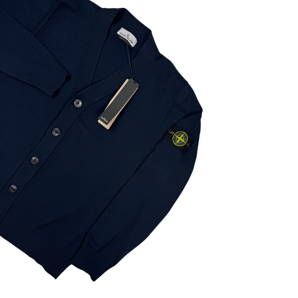 Jersey Stone Island cárdigan azul marino - talla XL