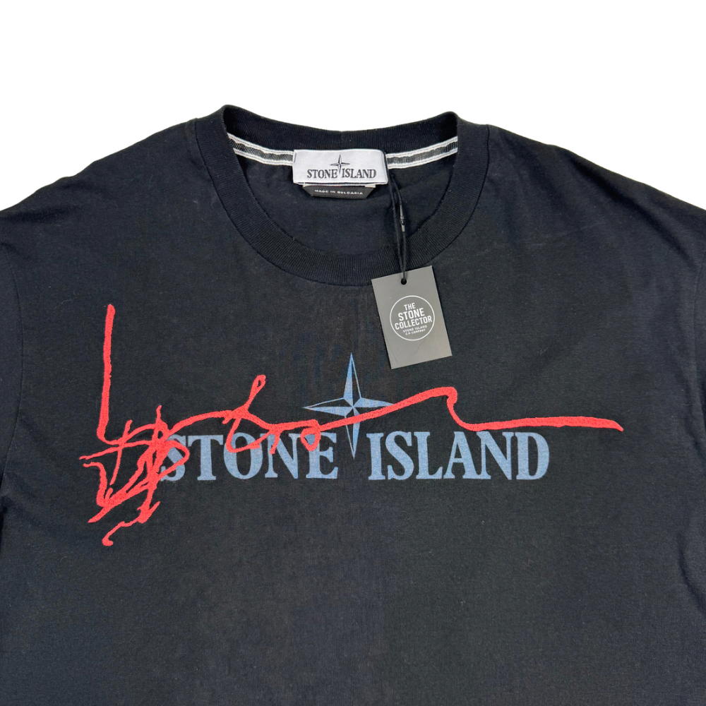 Camiseta Stone Island negro manga corta - talla L