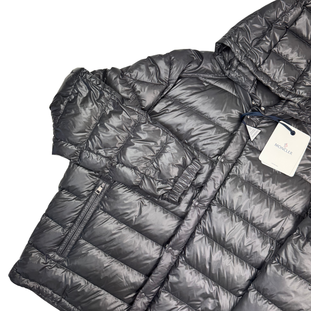 Plumífero con capucha Moncler Gliere gris - talla 6 (2XL)