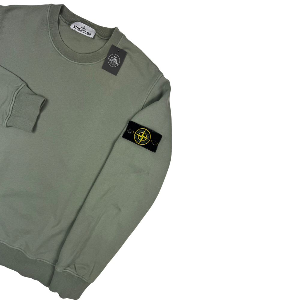 Sudadera cuello redondo Stone Island verde claro - talla M