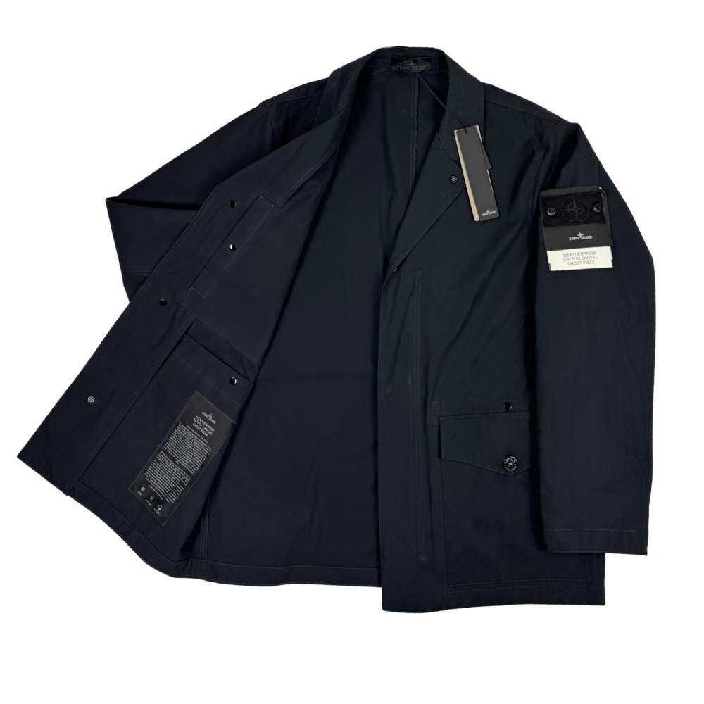 Chaqueta Stone Island Weatherproof Cotton Canvas Ghost Piece negro - talla XL