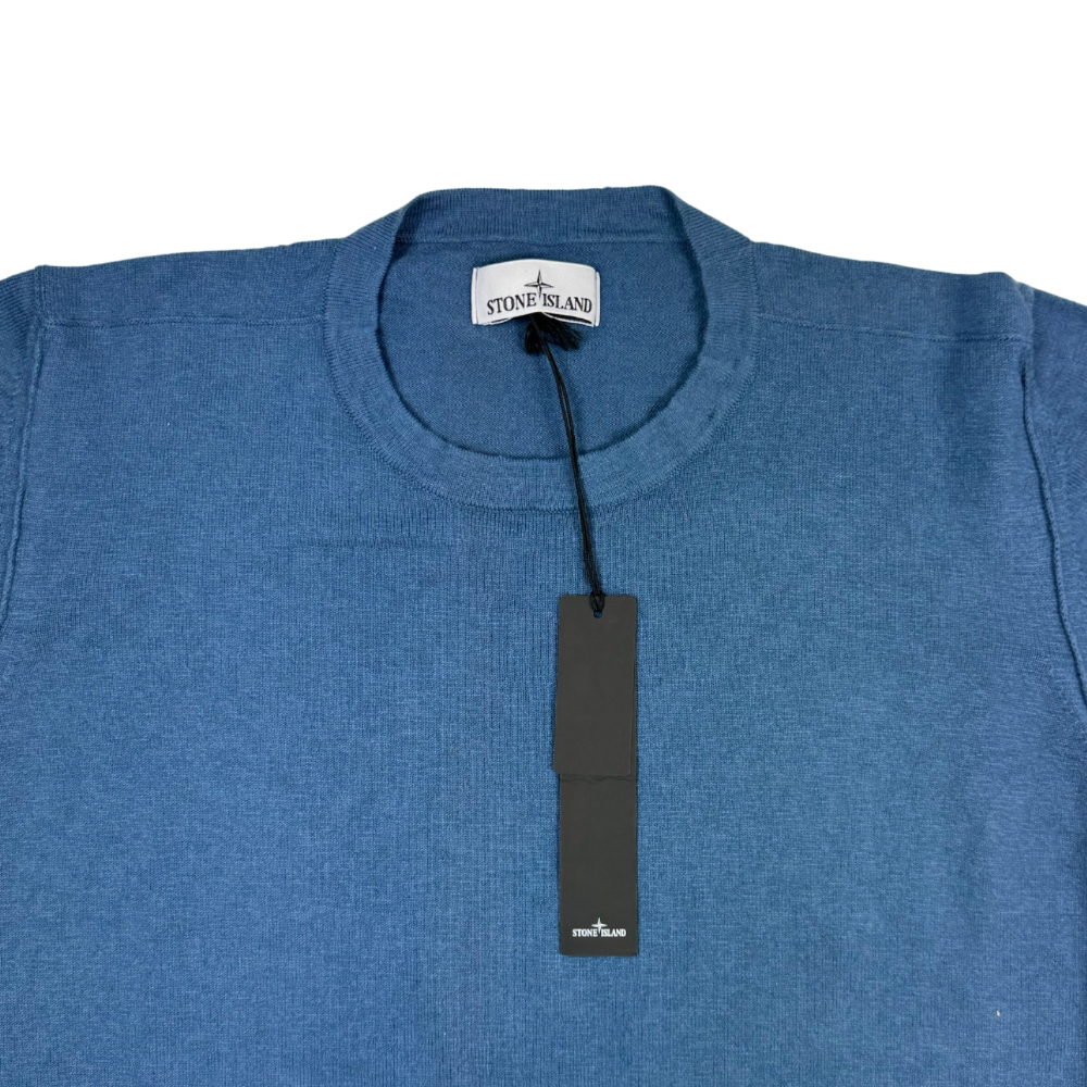 Jersey Stone Island cuello redondo azul - talla 2XL