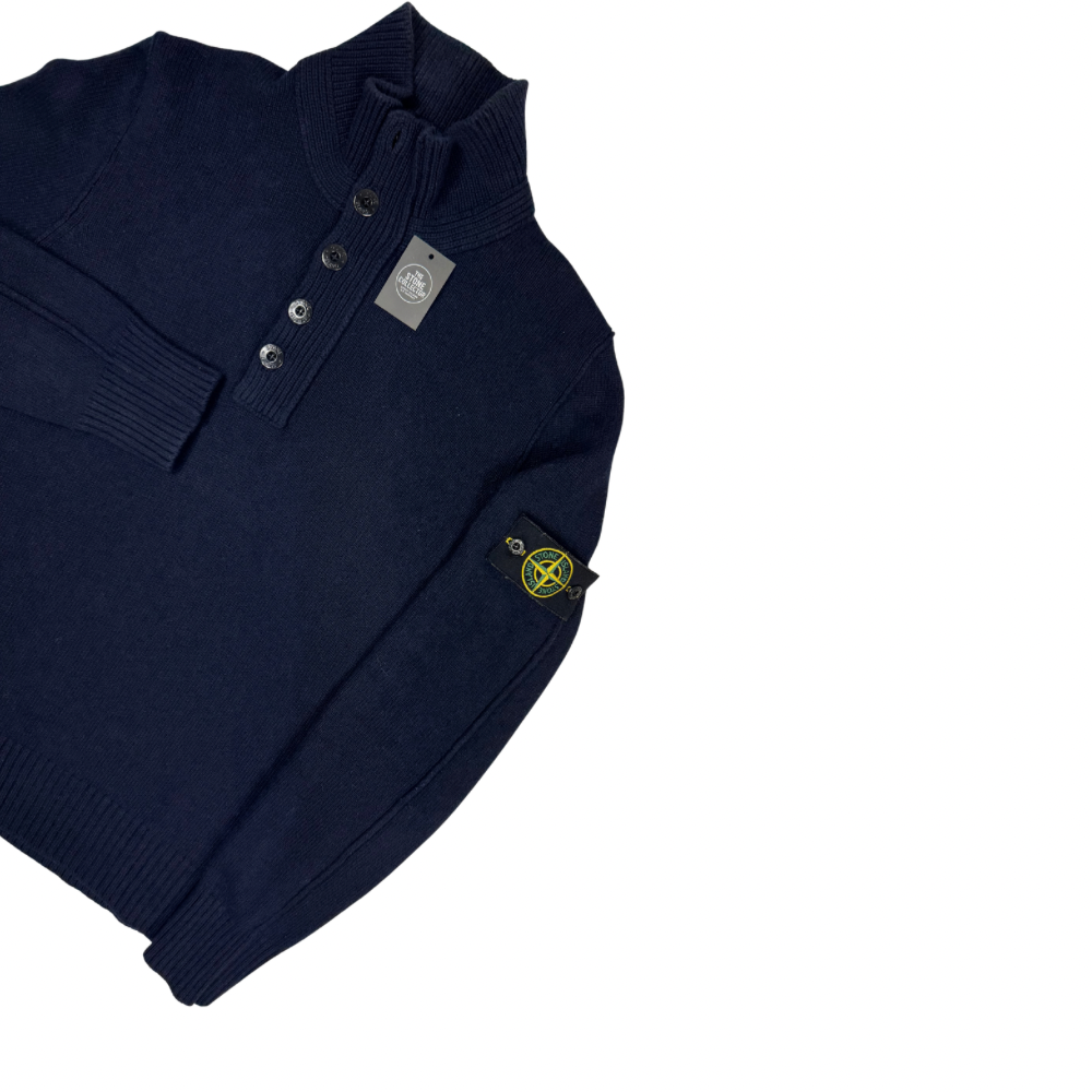 Jersey Half-Zip Stone Island azul marino - talla L