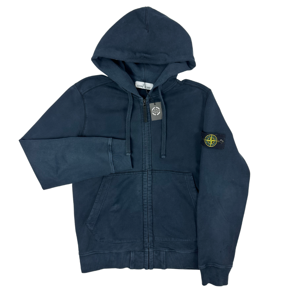SUDADERA CON CREMALLERA Y CAPUCHA STONE ISLAND - talla L