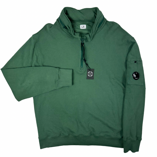 SUDADERA HALF ZIP CON CAPUCHA EXTRAIBLE C.P COMPANY - talla XL
