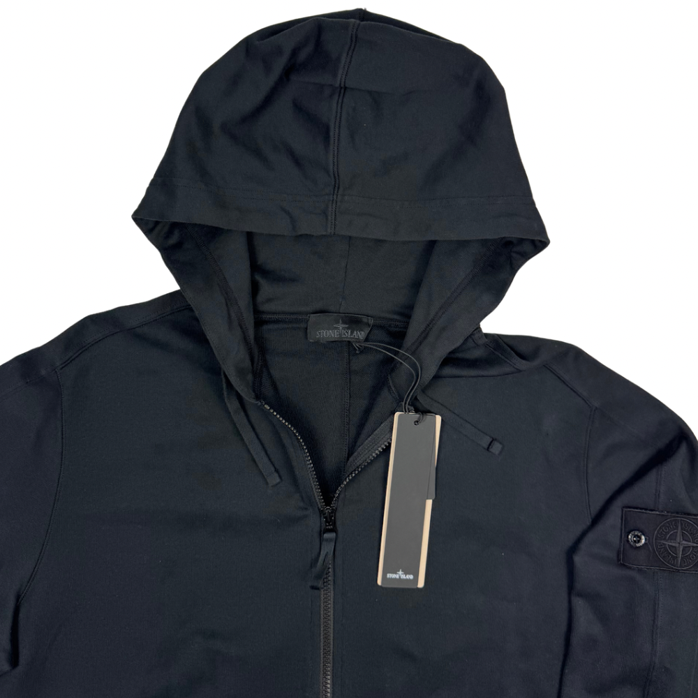 Sudadera Stone Island Ghost con capucha y cremallera negro - talla 2XL
