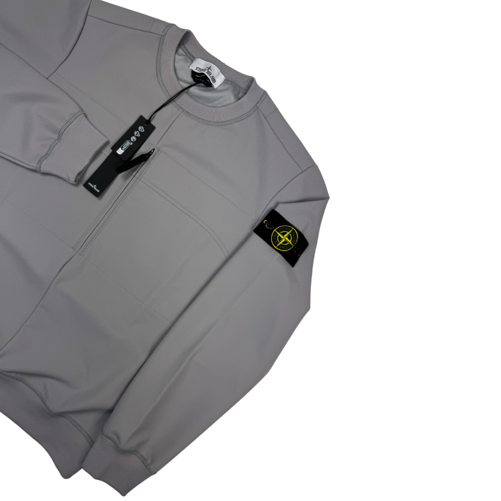 Sudadera cuello redondo Stone Island estilo Light Soft Shell-R gris - talla M/L