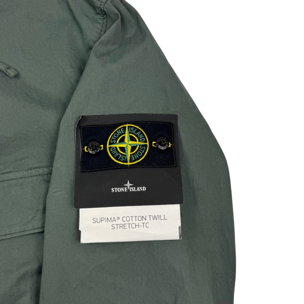 Chaqueta Stone Island Supima Cotton Twill Stretch-TC Verde militar - talla 2XL