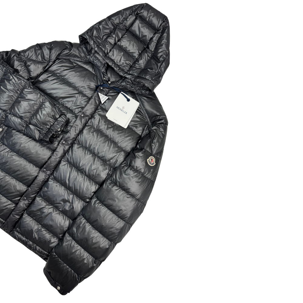 Plumífero con capucha Moncler Gliere gris - talla 6 (2XL)