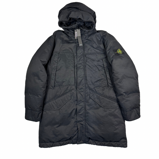 Abrigo Stone Island Opaque Nylon Twill Down-TC Negro - talla 2XL