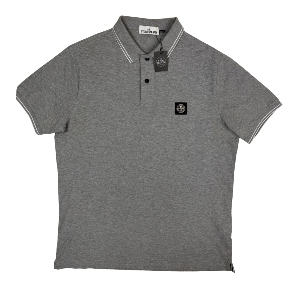 Polo Stone Island gris manga corta - talla 2XL