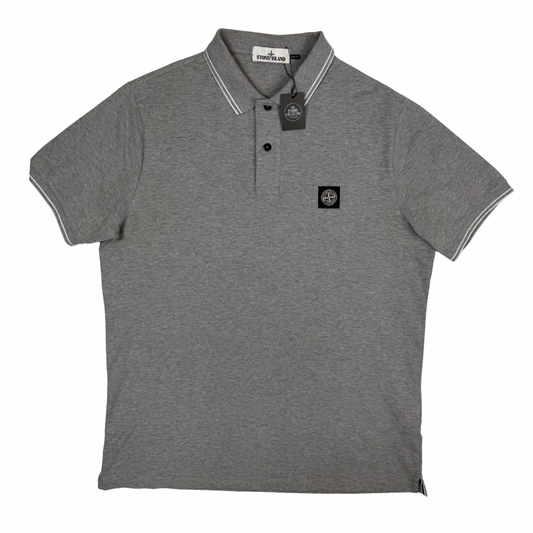 Polo Stone Island gris manga corta - talla 2XL