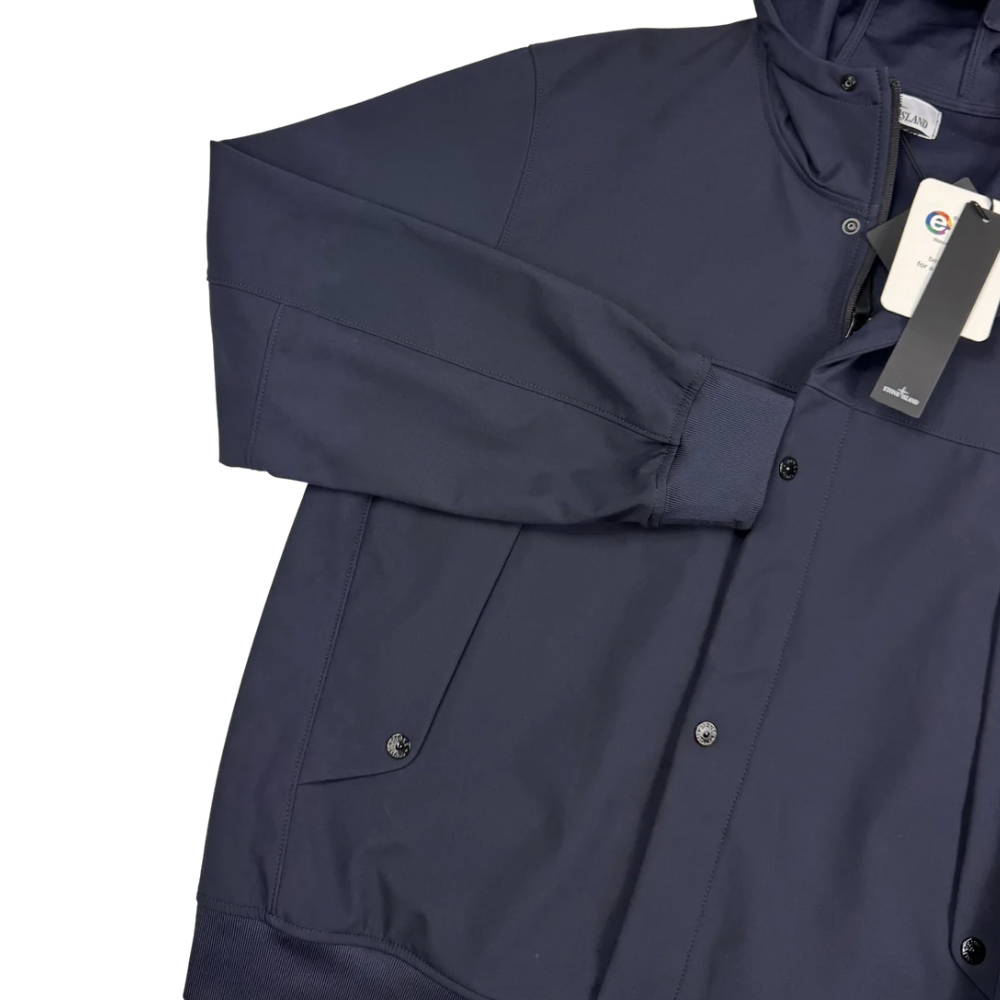 Chaqueta Stone Island Light Soft Shell-R e.dye Technology in Recycled Polyester azul marino - talla XL