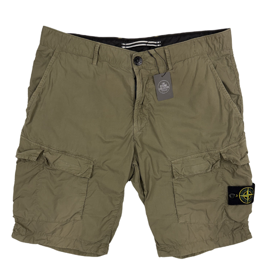 Pantalón Cargo Corto Stone Island Type RE Verde - talla W/34
