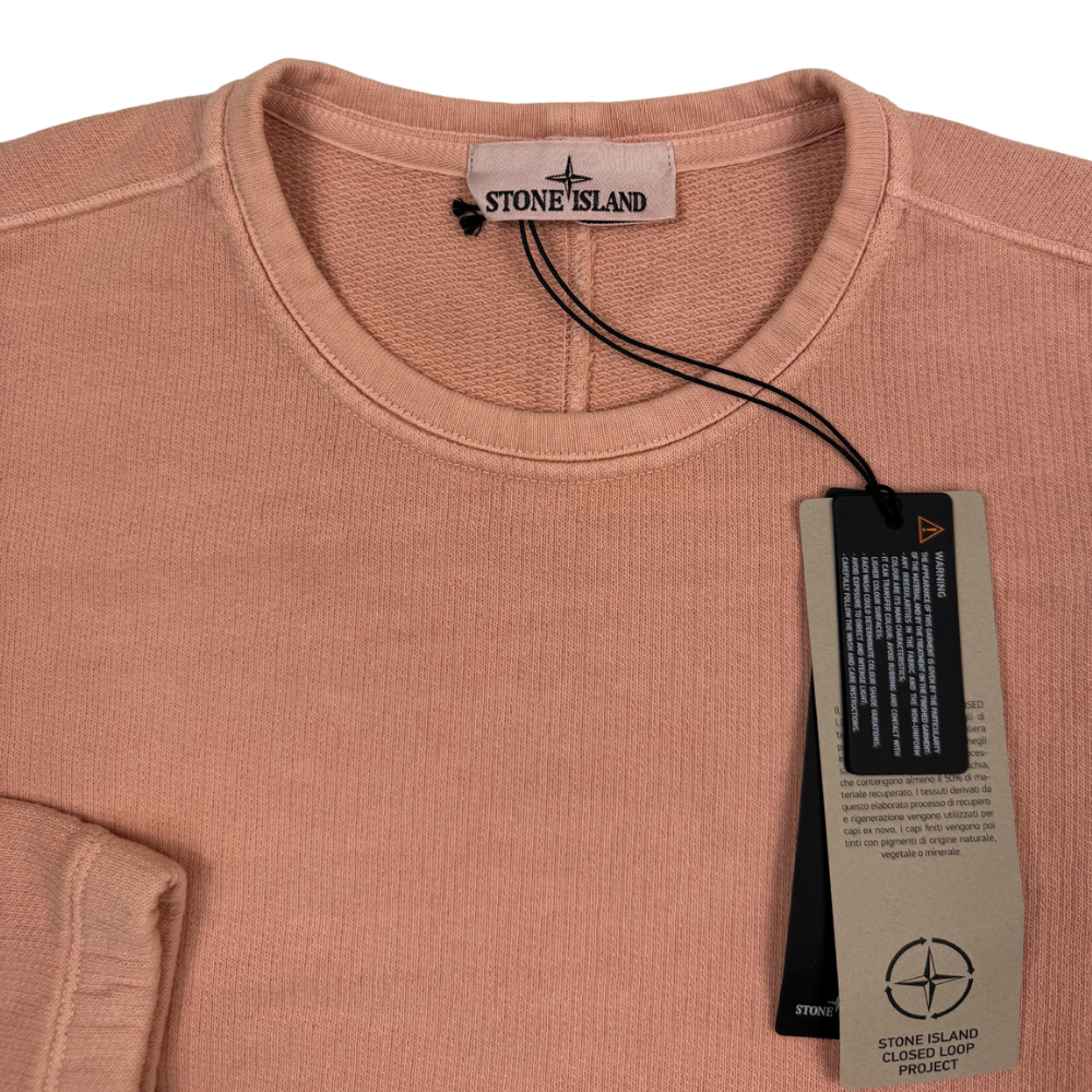 Sudadera Cuello Redondo Stone Island Closed Loop Project Coral - talla S