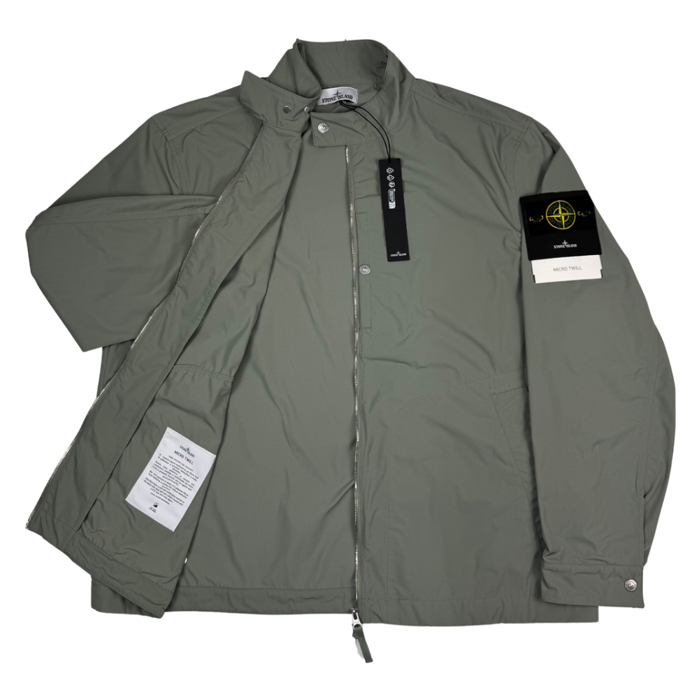 Chaqueta Stone Island Micro Twill verde - talla 3XL