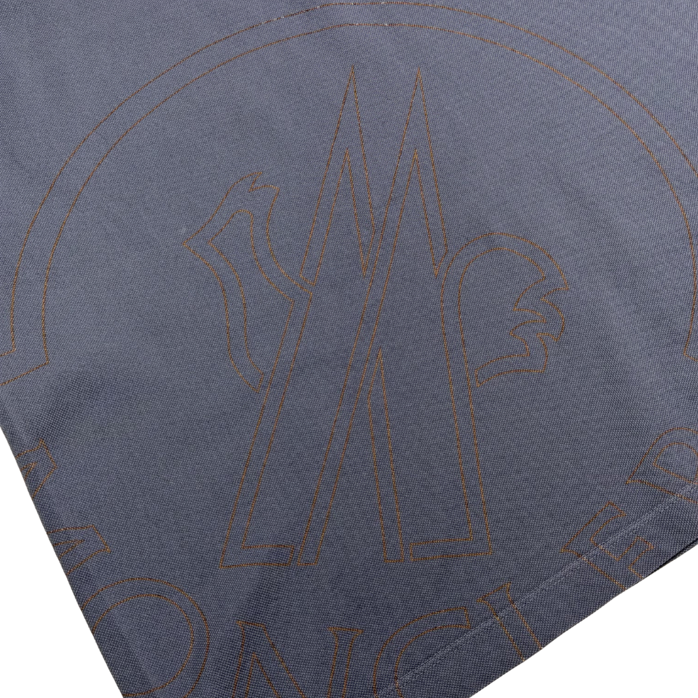 Polo moncler azul manga corta - talla M
