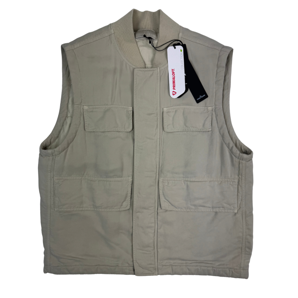 Chaqueta sin mangas Stone Island Cupro Raso With Primaloft-TC Ghost Piece beige - talla M