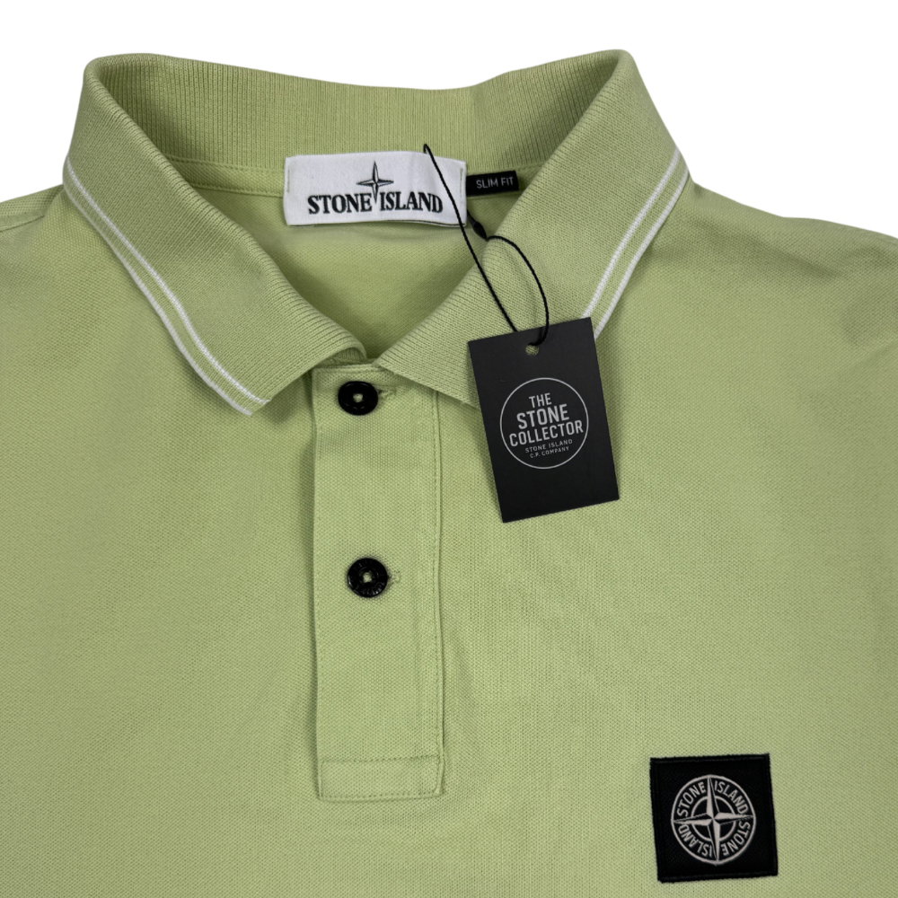 Polo Stone Island verde manga corta - talla XXL