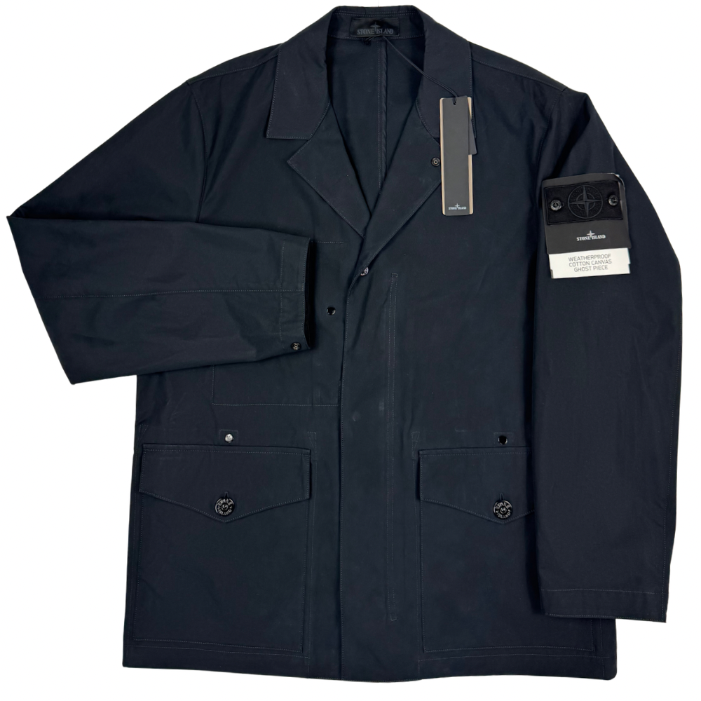 Chaqueta Stone Island Weatherproof Cotton Canvas Ghost Piece negro - talla XL
