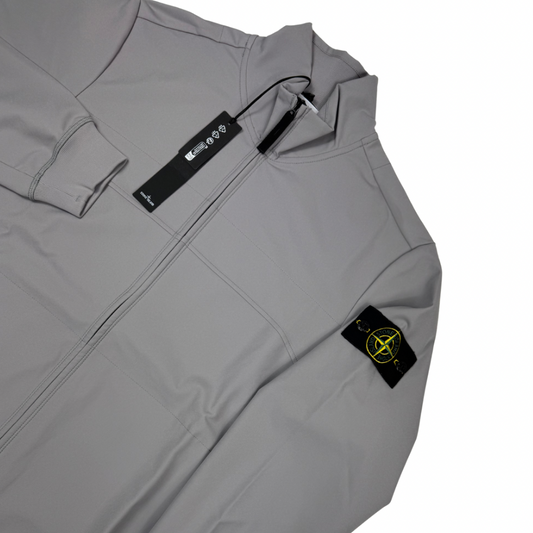 Sudadera con cremallera Stone Island estilo Light Soft Shell-R gris - talla L/XL/2XL