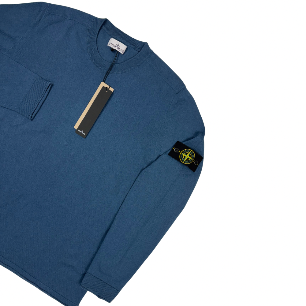 Jersey Stone Island cuello redondo azul petróleo - talla 2XL