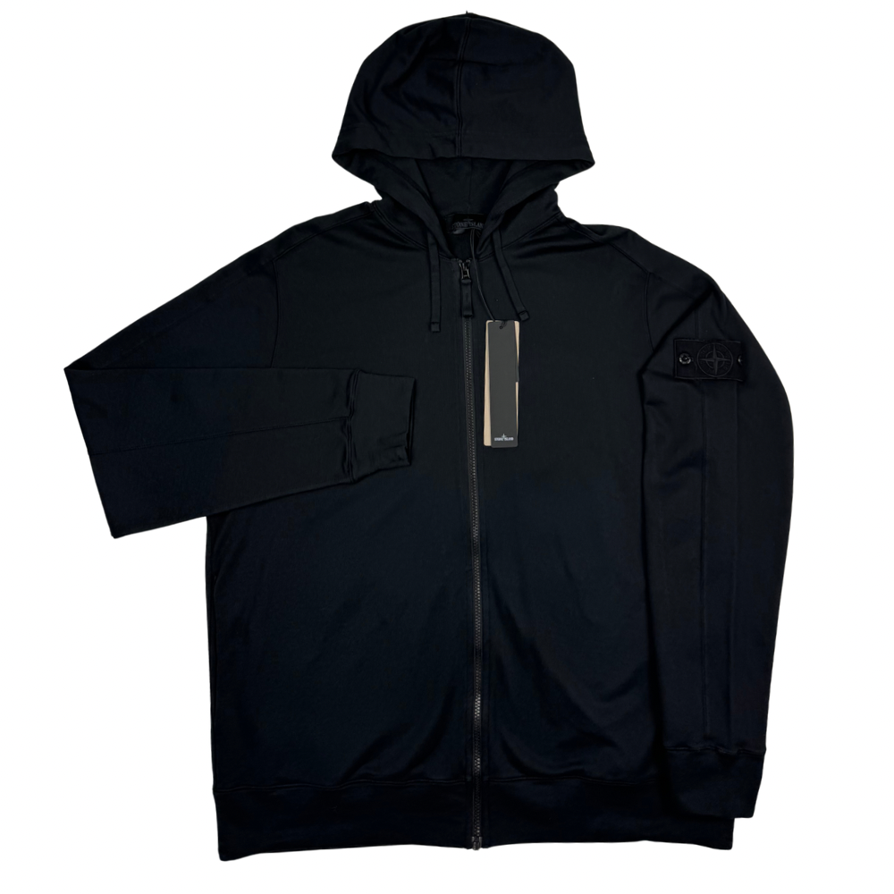 Sudadera Stone Island Ghost con capucha y cremallera negro - talla 2XL