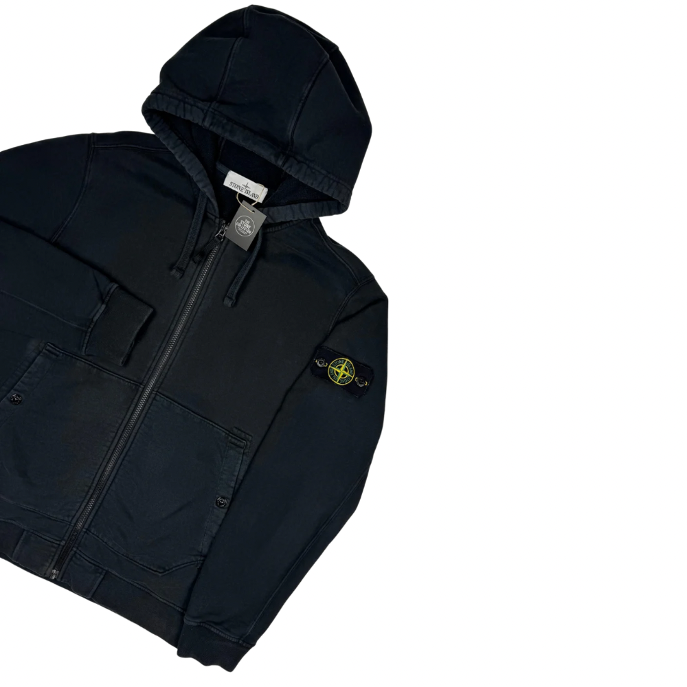 Sudadera con capucha y cremallera Stone Island negro - talla L