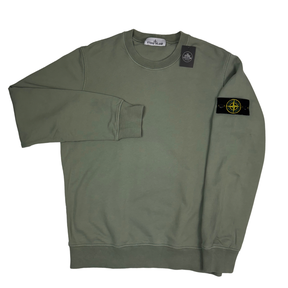 Sudadera cuello redondo Stone Island verde claro - talla M