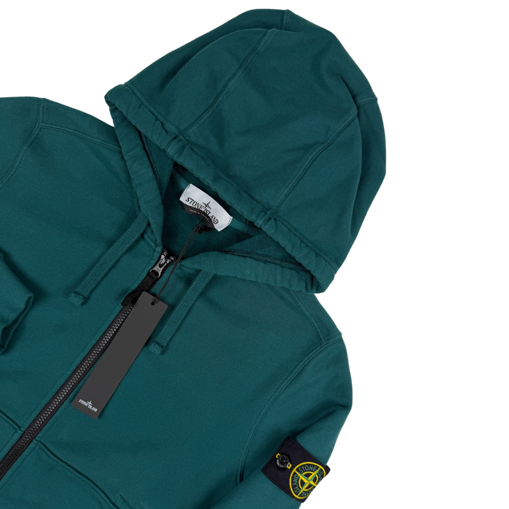 SUDADERA CON CAPUCHA Y CREMALLERA STONE ISLAND - talla S