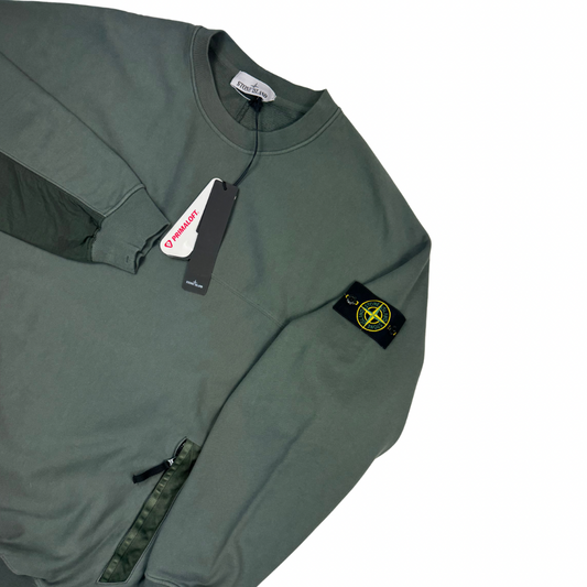 Sudadera cuello redondo Primaloft Stone Island verde cacería - talla 2XL