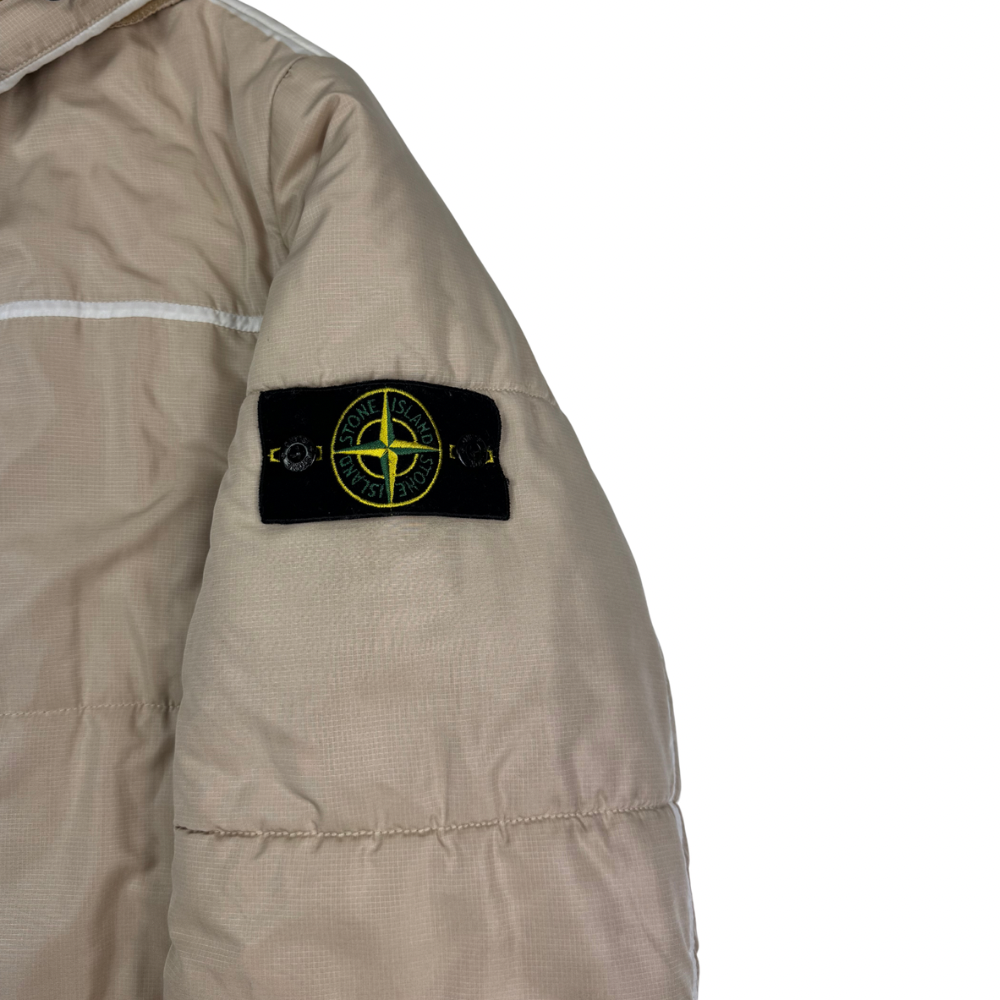 Abrigo Stone Island Parka Ripstop Crema - talla XL