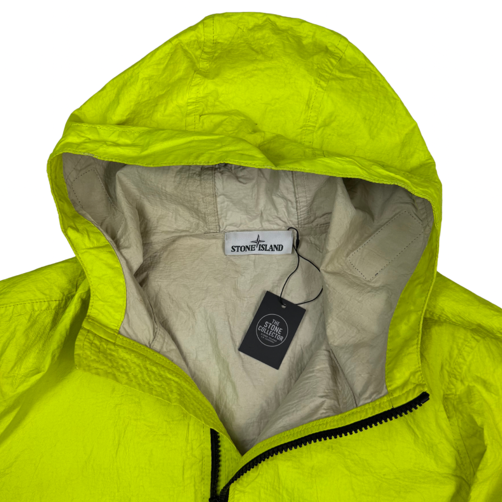 Chaqueta Stone Island FeatherWheight Leather 2016 Amarillo Neón - talla XL