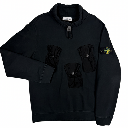 SUDADERA CUELLO ALTO CON BOLSILLOS STONE ISLAND - talla XL